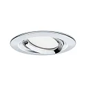 Paulmann 3er-Set LED Einbauleuchten-Set NOVA COIN, IP23, rund, schwenkbar, inkl. 6.5W 2700K 460lm 100°, 3step dimmbar, Chrom