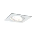 Paulmann recessed luminaire NOVA COIN LED square, swivelling, set of 3 Coin IP23, white matt dimmable 19