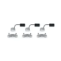 Paulmann recessed luminaire NOVA COIN LED square, swivelling, set of 3 Coin IP23, aluminium dimmable 19