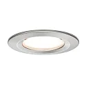 Paulmann 3er-Set LED Einbauleuchten-Set NOVA COIN, IP23, rund, starr, inkl. Modul 6.5W 2700K 460lm 100°, 3step dimmbar, Eisen gebürstet