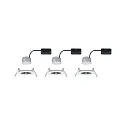 Paulmann 3er-Set LED Einbauleuchten-Set NOVA COIN, IP23, rund, starr, inkl. Modul 6.5W 2700K 460lm 100°, 3step dimmbar, Weiß matt