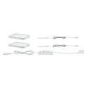 Paulmann 2er-Set LED Möbelleuchte VANE, eckig, 10.5x14cm, 15VA, 230V/12V, 2x 6.7W 2700K 450lm, weiß matt