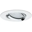 Paulmann Outdoor Einbauleuchte NOVA PLUS, IP65, rund, 230V, inkl. GU10 6W 4000K 470lm 36°, schwenkbar, dimmbar, Weiß matt / Chrom