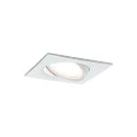 Paulmann outdoor recessed luminaire NOVA PLUS COIN square, swivelling, set of 3 Coin IP23, white matt dimmable