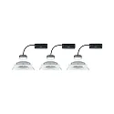 Paulmann outdoor recessed luminaire NOVA PLUS COIN square, swivelling, set of 3 Coin IP23, white matt dimmable