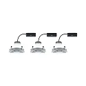 Paulmann outdoor recessed luminaire NOVA PLUS COIN square, swivelling, set of 3 Coin IP23, aluminium dimmable