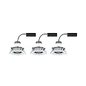 Paulmann 3er-Pack Outdoor Einbauleuchte NOVA PLUS COIN, IP65, rund, 230V, inkl. Modul 6.8W 2700K 425lm, schwenkbar, dimmbar, Alu