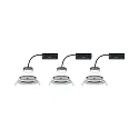 Paulmann 3er-Set LED Einbauleuchte NOVA PLUS COIN, IP23, rund, 3x 6.8W 2700K 425lm, dimmbar, Eisen