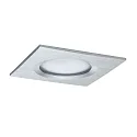 Paulmann Paulmann Recessed luminaire LED Coin Slim, IP44, square, 6,8W, set of 3 dimmable, aluminum