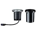 Paulmann PLUG & SHINE Boden-Einbauleuchte FLOOR, IP67, 24V, 6W, schwenkbar, Silber, 3000K 609lm, schwenkbar 20°