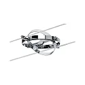Paulmann Seilsystem CARDAN, mit 8 Spots,  230/12V, 8x GU5.3 max. 10W, Chrom matt