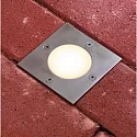 Paulmann floor recessed luminaire LED PLUG&SHINE FLOOR square IP65, stainless steel dimmable