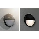 Paulmann LED Solar-Wandleuchte ELOIS mit Bewegungssensor IP44, 1W 3000K 50lm, inkl. Akku, Anthrazit