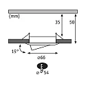 Paulmann 3er-Set LED Einbauleuchte NOVA MINI mit Modul COIN, schwenkbar, Eisen gebürstet