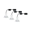 Paulmann 3er-Set LED Einbauleuchte NOVA MINI mit Modul COIN, IP44, starr, Weiß matt