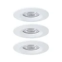 Paulmann 3er-Set LED Einbauleuchte NOVA MINI mit Modul COIN, IP44, starr, Weiß matt