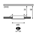 Paulmann 3er-Set LED Einbauleuchte NOVA MINI mit Modul COIN, IP44, starr, Chrom