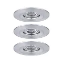 Paulmann 3er-Set LED Einbauleuchte NOVA MINI mit Modul COIN, IP44, starr, Alu gedreht