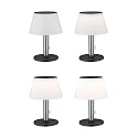 Paulmann LED Solar-Tischleuchte LILLESOL, IP44, 0.8W 3000K 45lm, 3-stufig dimmbar, Edelstahl / Satin