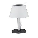 Paulmann LED Solar-Tischleuchte LILLESOL, IP44, 0.8W 3000K 45lm, 3-stufig dimmbar, Edelstahl / Satin