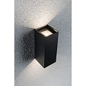Paulmann LED Außenwandleuchte FLAME, Up&Down, IP44, 230V, Aluminium, Dunkelgrau, Höhe 15.5cm, 2x3W 3000K 2x390lm 105°