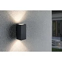 Paulmann LED Außenwandleuchte FLAME, IP44, Up & Down, 2-flammig, 230V, schaltbar, Aluminium, 7W 3000K 2x260lm 75°, anthrazit