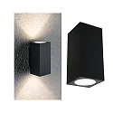 Paulmann LED Außenwandleuchte FLAME, IP44, Up & Down, 2-flammig, 230V, schaltbar, Aluminium, 7W 3000K 2x260lm 75°, anthrazit