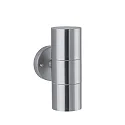Paulmann outdoor wall luminaire FLAME up / down, cylindrical GU10 IP44, stainless steel brushed dimmable