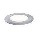 Outdoor LED Boden-Einbauleuchte HOUSE, IP65, Ø 5cm, mit Licht-Punkt, 230V, begehbar, Edelstahl gebürstet, 2W 3000K 60lm 120°