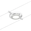 Paulmann LED Seilsystem RoundMac, 5-fach, 12V DC, 5x 4.5W 3000K, inkl. Trafo 60VA, Kunststoff, Weiß matt / Chrom