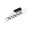 Paulmann wire system ROUNDMAC LED 5-fold, chrome, black matt 