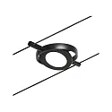 Paulmann LED Seilsystem-Einzelspot RoundMac, 12V DC, 4.5W 3000K, Kunststoff, Schwarz matt / Chrom