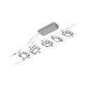 Paulmann LED Seilsystem MacLED, 5-fach, 12V DC, 5x 4.5W 3000K, inkl. Trafo 60VA, Kunststoff, Chrom matt / Chrom