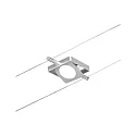 Paulmann LED Seilsystem MacLED, 5-fach, 12V DC, 5x 4.5W 3000K, inkl. Trafo 60VA, Kunststoff, Chrom matt / Chrom