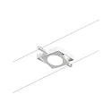 Paulmann LED Seilsystem MacLED, 5-fach, 12V DC, 5x 4.5W 3000K, inkl. Trafo 60VA, Kunststoff, Weiß matt / Chrom
