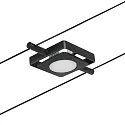 Paulmann wire luminaire MACLED, chrome, black matt 