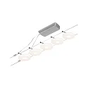 Paulmann wire system DISCLED 5-fold, chrome, chrome matt 