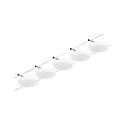 Paulmann wire system DISCLED 5-fold, chrome, chrome matt 