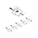 Paulmann wire system MAC II 5-fold GU5,3, chrome, white matt 