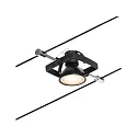 Paulmann Seilsystem-Einzelspot MAC II, 12V DC, GU5.3 max. 10W, Kunststoff / Metall, Schwarz matt / Chrom