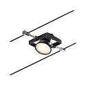 Paulmann Seilsystem-Einzelspot MAC II, 12V DC, GU5.3 max. 10W, Kunststoff / Metall, Schwarz matt / Chrom