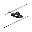 Paulmann Seilsystem-Einzelspot MAC II, 12V DC, GU5.3 max. 10W, Kunststoff / Metall, Schwarz matt / Chrom