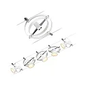 Paulmann wire system CARDAN 5-fold GU5,3, chrome, white matt 