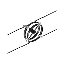 Paulmann wire luminaire CARDAN GU5,3, chrome, black matt 