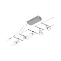 Paulmann wire system SALT 5-fold GU5,3, chrome matt 