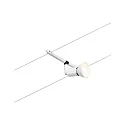 Paulmann Seilsystem-Einzelspot SALT, 12V DC, GU5.3 max. 10W, Kunststoff / Metall, Weiß matt / Chrom