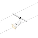 Paulmann Seilsystem-Einzelspot SALT, 12V DC, GU5.3 max. 10W, Kunststoff / Metall, Weiß matt / Chrom
