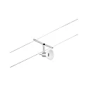 Paulmann Seilsystem-Basisset SHEELA, 5-fach, 12V, 5x GU5.3 max. 10W, inkl. Trafo 60VA, Kunststoff / Metall, Chrom matt / Chrom