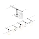 Paulmann Seilsystem-Basisset SHEELA, 5-fach, 12V, 5x GU5.3 max. 10W, inkl. Trafo 60VA, Kunststoff / Metall, Chrom matt / Chrom