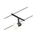 Paulmann Seilsystem-Basisset SHEELA, 5-fach, 12V, 5x GU5.3 max. 10W, inkl. Trafo 60VA, Kunststoff / Metall, Schwarz matt / Chrom